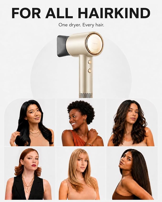 Tideway Hair Dryer Professional High-Speed Ionic Blow Dryer 110,000 RPM, Compact Hair Dryer with Magnetic Diffuser, Fast Drying with Brushless Motor Low Noise Smart Temperature Control-H11