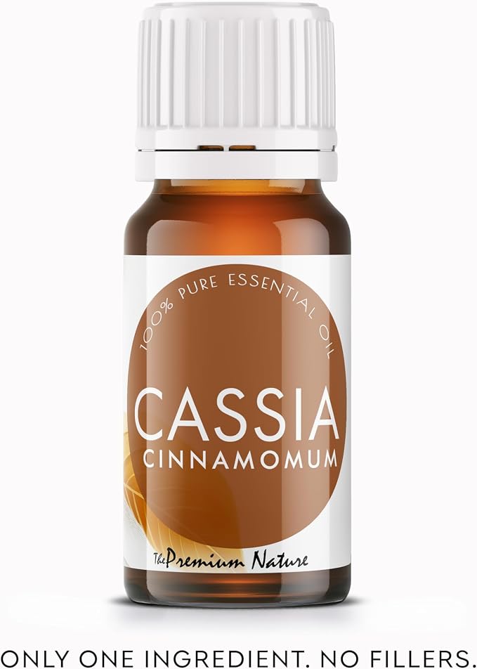 Cinnamon Essential Oil - 100% Natural Cassia for Diffuser, Skin, Hair, & Aromatherapy - Perfect Cassia Essential Oil for DIY Recipes (0.34 fl oz)