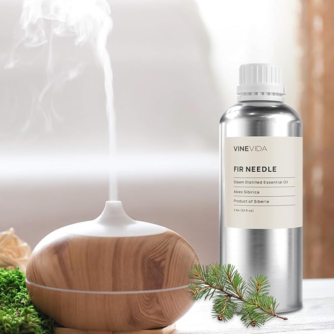 VINEVIDA Fir Needle Essential Oil 32 oz - Undiluted Candle Scent DIY Scents for Candlemaking Bulk Soap Making Safe Skin 946.36 milliliters 40.96 Ounces