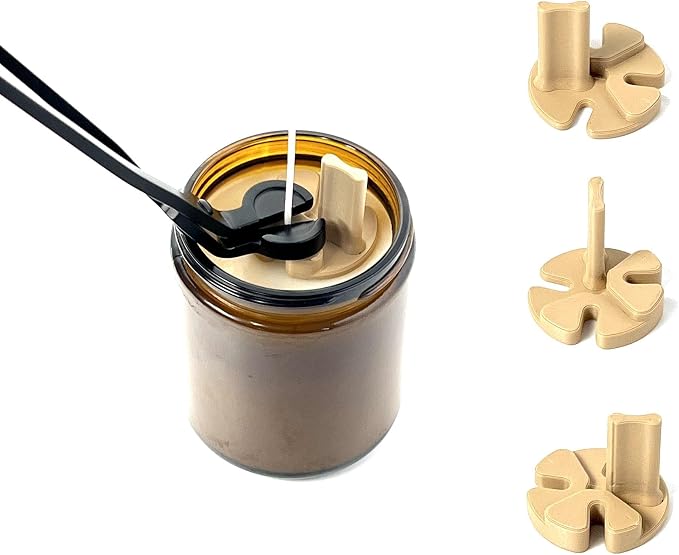 Adjustable Candle Wick Centering Tool Kit with Magnetic Placement for Jars Cups Containers DIY, String Wicks and Stickers Included, Candle Making Kit