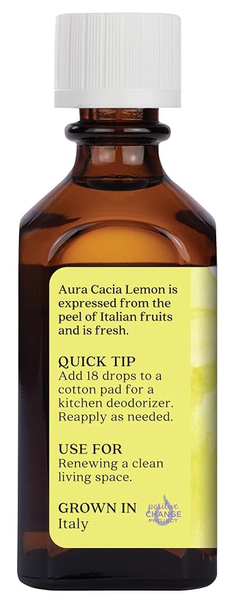 Aura Cacia Essential Oil, Renewing Lemon, 2 Fluid Ounce