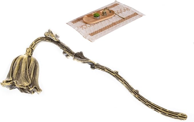 Handmade Enamel Candle Snuffer Metal Candle Extinguisher,Vintage Decorative Candle Wick Flame Extinguish Cover Tool,Candle Accessory Gift (Bronze)