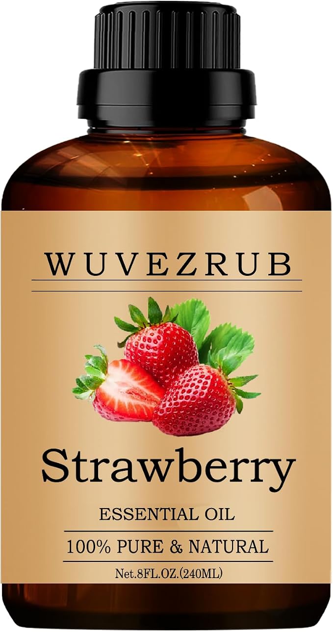 Strawberry Essential Oils 240ML, Pure Strawberry Essential Oil for Aromatherapy Diffuser - 8 Fl Oz
