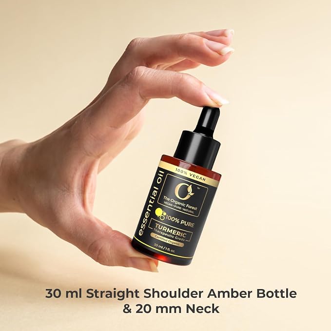 Plant Based Turmeric Oil – Organic Turmeric Essential Oil for Skin, Body & Massage – Best for Hair Care, Massage & Glowing Skin