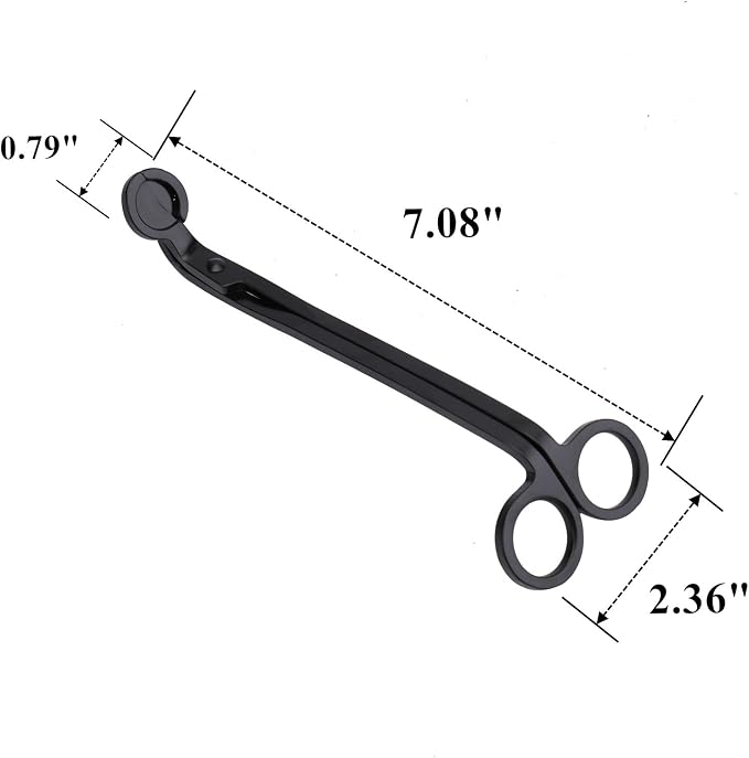 Yopay 3 Pack Candle Wick Trimmer, Stainless Steel Wick Clipper Cutter, Wick Scissor, Reaches Deep Into Candles to Cut Spent Wicks, Matte Black, 7.08 x 2.36 inch