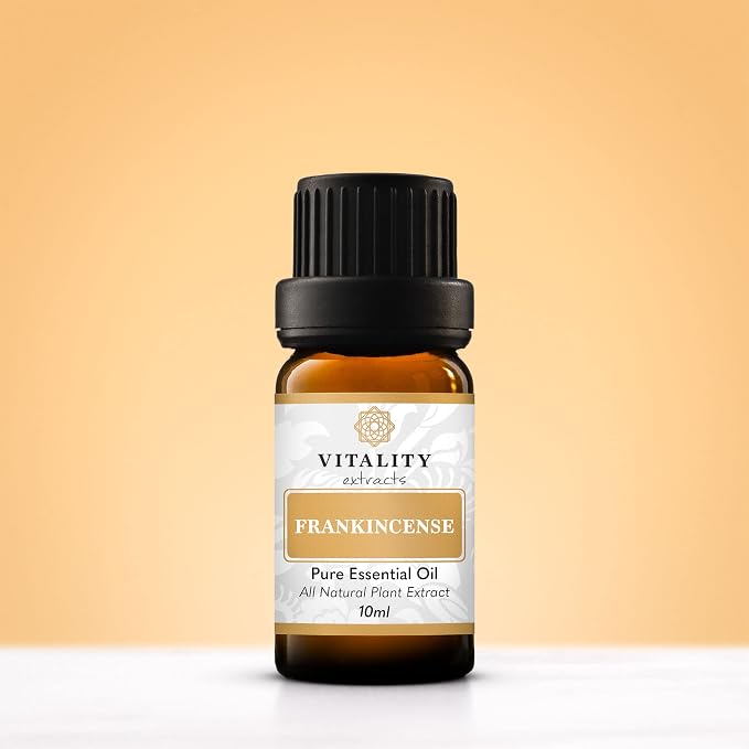 Vitality Extracts Frankincense Essential Oil - 10ml, Boswellia Serrata, Aromatherapy, Skin Care, Natural Calm, Rest & Relaxation, Yoga, Comfort