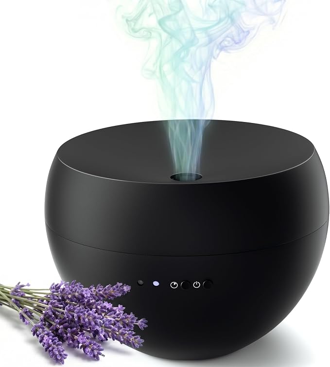 Essential Oil Diffuser,Cool Mist Humidifier with 2 Modes, Auto-Off Function | Small Ultrasonic Aromatherapy Diffuser, Fragrance Aroma Diffuser for Bedroom, Home Essentials, Scent Diffuser 100ml, Black
