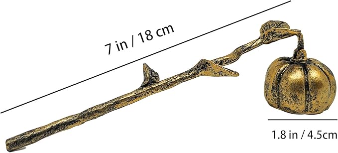 AIM & GGKK Candle Snuffer, Candle Snuffer Extinguisher with Long Handle,Retro Style Wick Flame Snuffer for Putting Out Candle Flame Safely,Pumpkin Candle Snuffers Accessory for Candle Lovers