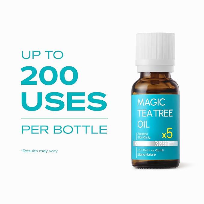 Magic Tea Tree Oil Spot Care for Face, Clarifying Facial Oil for Oily and Sensitive Skin, Lightweight and Fast Absorption, Vegan Korean Skincare, 0.68 fl oz (20ml)