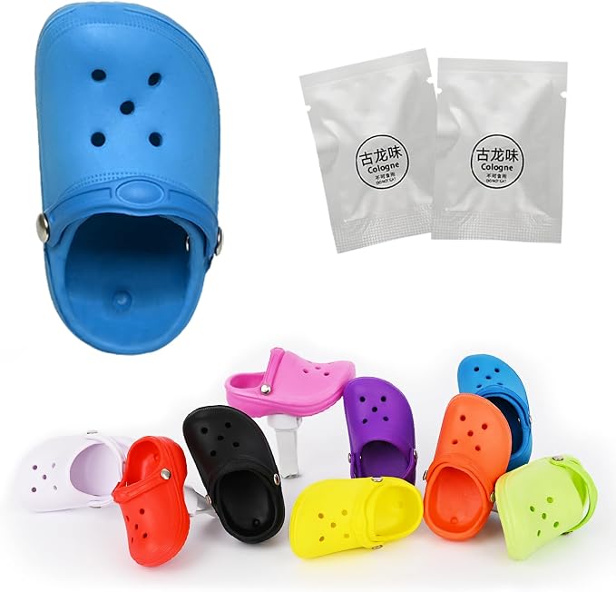 Cute Car Air Freshener, 1 Pack Shoe Shape Car Vent Clip with 2 PCS Refills Solid Fragrance Replacement Pads - Car Decor with Blue Perfume Clip - Interior Accessories for Men/Women