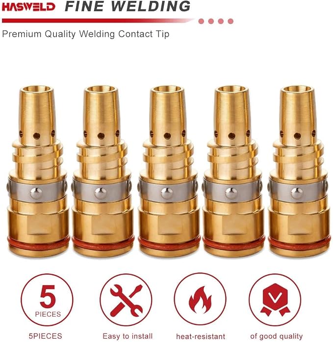 5-PK Gas Diffuser D-MA250 Replacement for Miller AccuLock MDX-250 AccuLock S Mig Guns Millermatic 212,235,250,251,252,255 Mig Welder