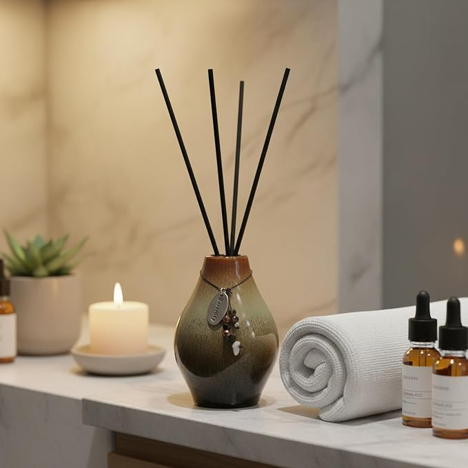 12inch(30cm) Brown Fiber Stick Replacement Fragrance Reed Diffuser Sticks Set of 50