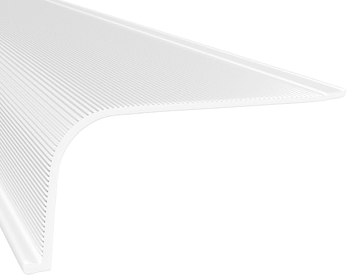 KASTLITE Curved Under Cabinet Light Cover Replacement | Smooth White Acrylic Undercabinet Lens Diffuser | 17-7/8"L x 2"W x 1"H | Filters Under Counter Lights for Kitchen, Bathroom & Vanity | Shape A