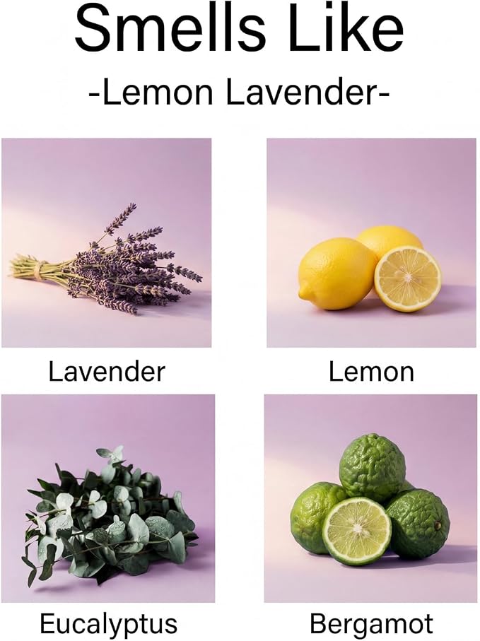 Aronica Lemon Lavender Essential Oil, Diffuser Oil Refills Scents for Home, Refill Essential Oil Bottle, Organic Air Fresheners for Home, Infused Oil Refill
