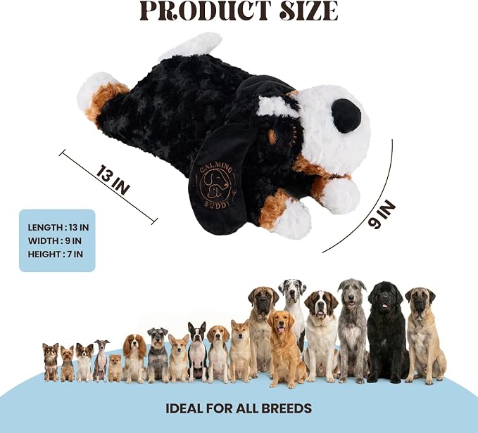 Teddy - Puppy Heartbeat Toy for Anxiety Relief with Reusable Heat Pack and Lavender, Sleep Aid for Dogs, Plush Comfort Toy for All Breads (Teddy Kit)