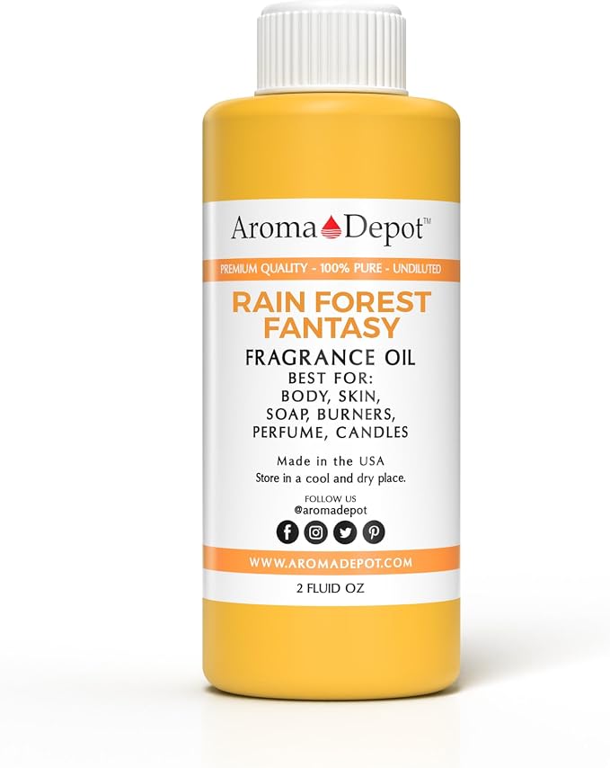 Aroma Depot Rainforest Fantasy Perfume/Body Oil (7 Sizes) Our Interpretation, Premium Quality Uncut Fragrance Oil (2 Ounce Plastic Bottle (60ml))