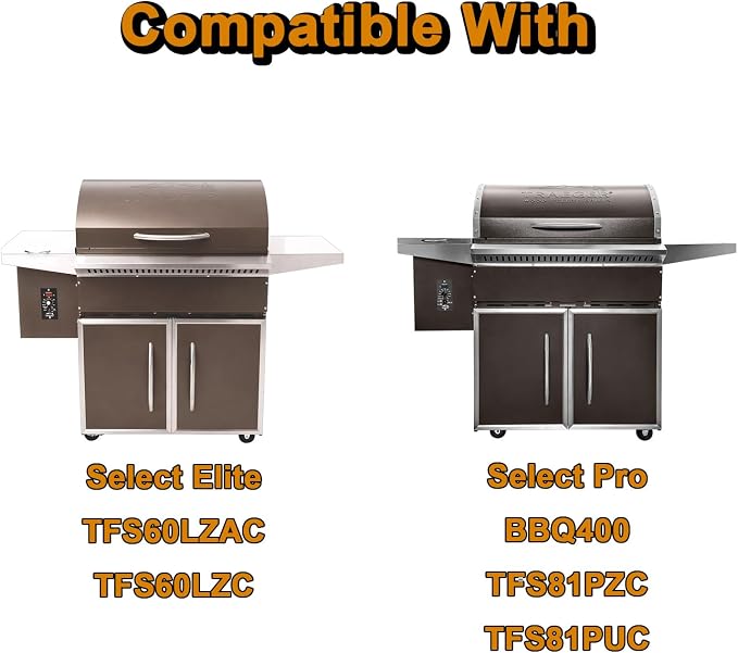 BCA288 Drip Tray Grill Replacement Parts for Traeger Select Elite TFS60LZC TFS60LZAC Drip Pan Select Pro BBQ400.03 BBQ400 TFS81PZD TFS81PZC BBQ400.04 BBQ300 Grease Drain Pan Catcher Tray Heat Baffle