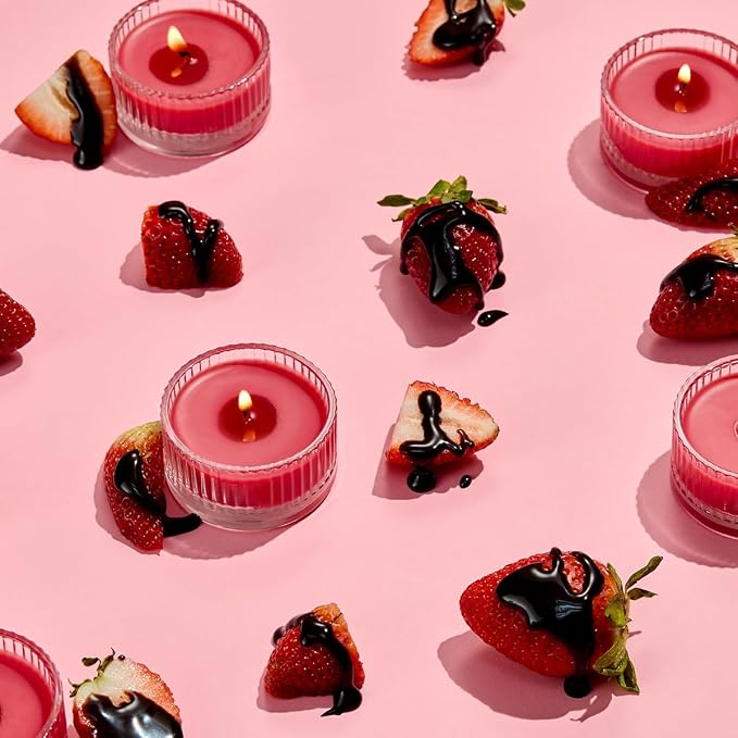 Big Flirt Votives Luxury Scented Candles by Snif, Valentine's Day Candles, 100% Cotton Fiber Wicks, Soy Wax Blend, Non-Toxic, Vegan
