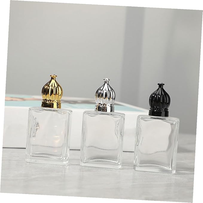 MAGICLULU 3pcs 15ml Glass Roller Bottles Set with Metal Roller Balls Refillable Essential Oil Bottles for Travel and Fragrance Portable Aromatherapy Kit in Gold Silver and Black