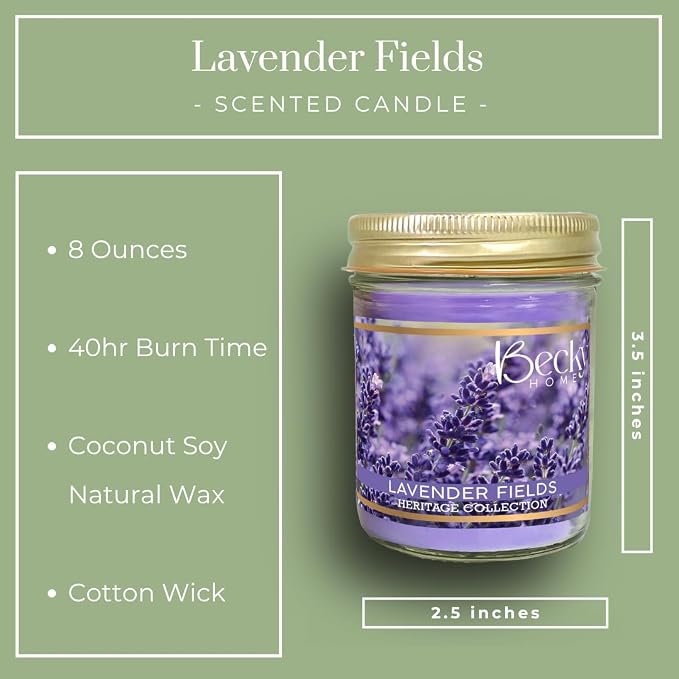 8oz Lavender Scented Candles for Home, 45 Hrs Soy Wax Candle for Stress Relief and Meditation House Aromatherapy Candle Gifts for Men and Women