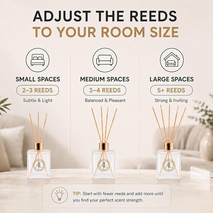 Frosted Reed Diffusers for Home | Premium Fragrance Diffuser | Frosted Diffuser Sticks in Oil Set with Rustic Amber Scent | Smell Good Stuff,Long-Lasting Oil for Bathroom & Office 5 oz