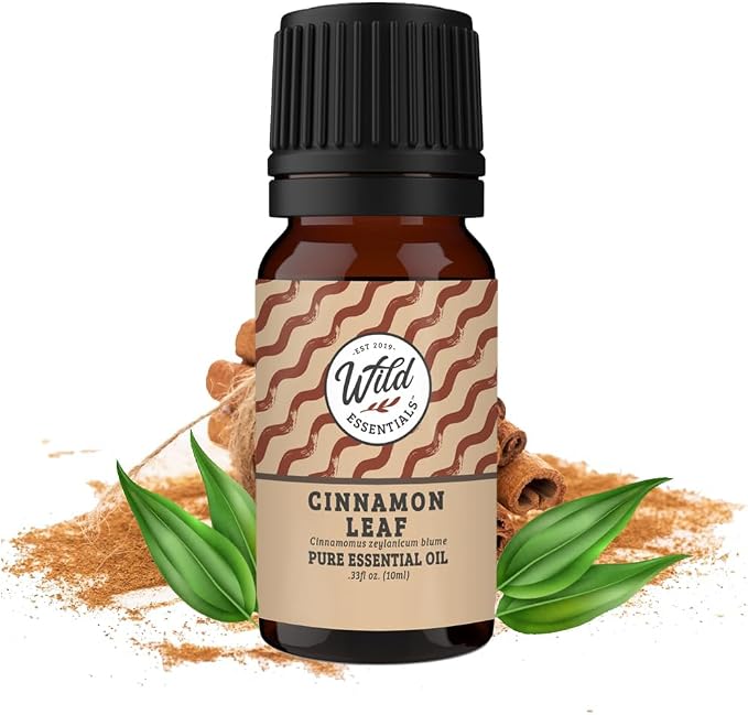 Wild Essentials Cinnamon Leaf 100% Pure Essential Oil - 10ml, Pure, undiluted, Uplifting for Health and Beauty