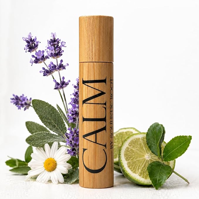 Calm Essential Oil Roller – Aromatherapy Roll On with Lavender & Chamomile – Calming Essential Oil Rollerball for Women, Self Care, Travel, Meditation & Wellness Gift – 10ml | Soulistic Root
