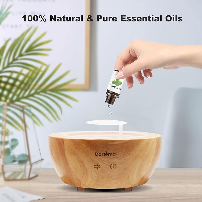 Premium Essential Oil Set - 100% Pure and Natural Aromatherapy Oils - 6-Pack Gift Set with Lavender, Peppermint, Eucalyptus, Tea Tree, Orange, and Lemongrass - 10ml Bottles