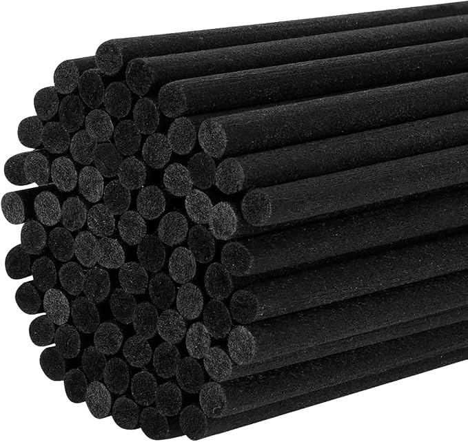 50 Pack Replacement Scent Sticks for Car Air Diffuser - 4.5cm Natural Walnut Wood Diffuser Refill Sticks for Essential Oil Absorption, Refillable Replacement for Wooden Man Aroma Freshener Accessory