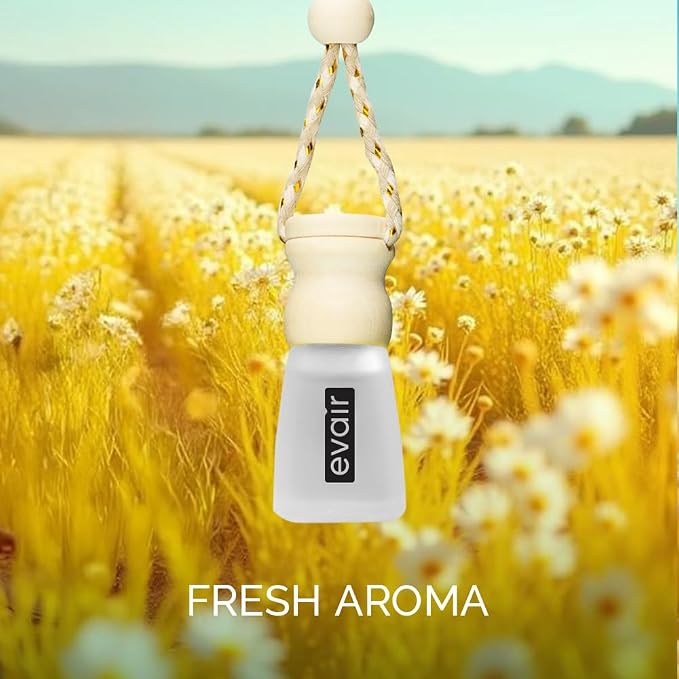 Evair Car Air Freshener | Hanging Air Freshener Car Diffuser | Long Lasting Scents made with Essential Oil | Alcohol Free (Sugar Vanilla)