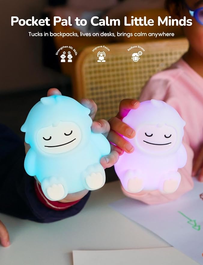 Breathing Pal Mini 'Yoyo' - Mindfulness Breathing Light, Guided Visual Meditation Breathing Light, Anxiety Relief Items for Calm Down Corner/Meditation/Sleep Aid for Adult/Kid
