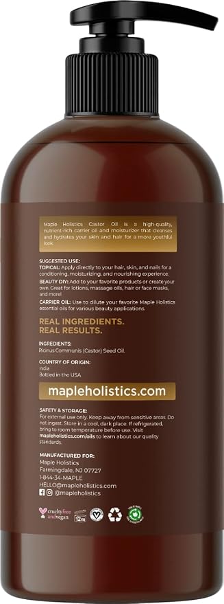 Refreshing Set - Pure Rosemary Essential Oil & Castor Oil for Hair, Skin, Nails, Eyebrows & Dry Scalp
