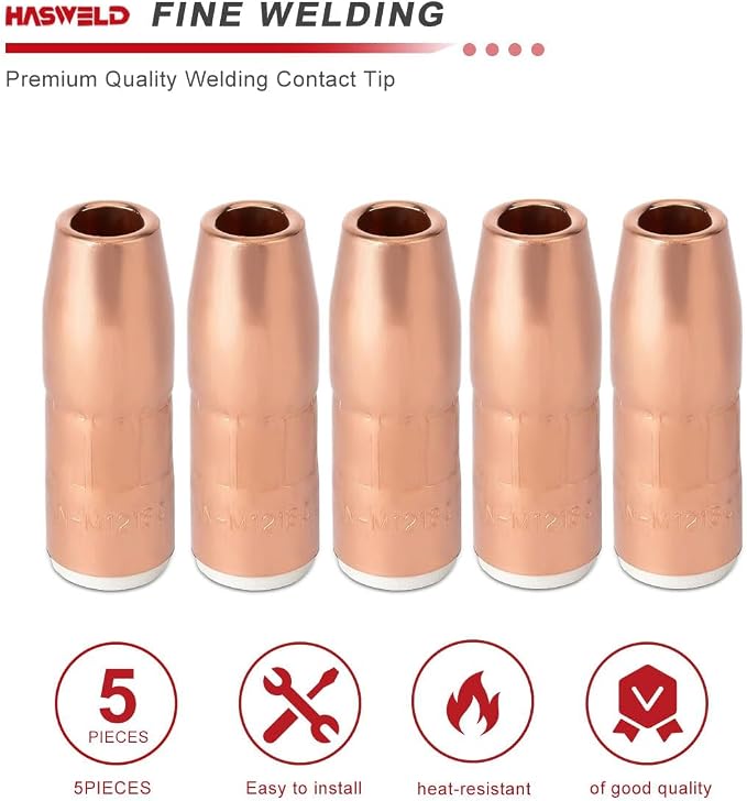 5PK Nozzle N-M1218C 1/2" ID 1/8" Recess AccuLock MDX Fits Miller MDX-250 EZ-Select MIG Welding Guns Part