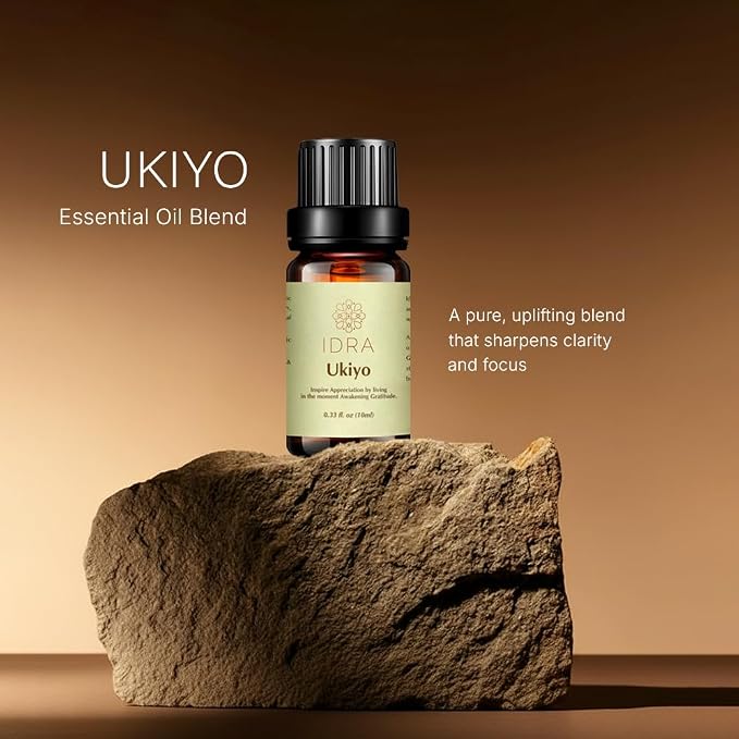 IDRA Morning Clarity Set – Energizing Essential Oil & Face Mist Duo | Boost Focus, Positivity & Morning Energy | Natural Aromatherapy Gift Set for Clarity & Balance (Ravi Mist + Ukiyo Oil)