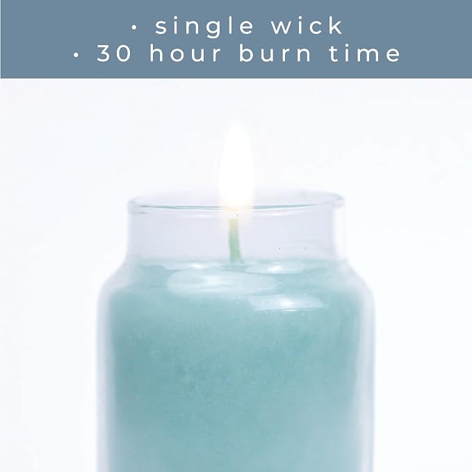 A Cheerful Giver - Baked On the Beach - 6oz Baby Scented Candle Jar with Lid - Keepers of the Light - 30 Hours of Burn Time, Gift Candle, Blue