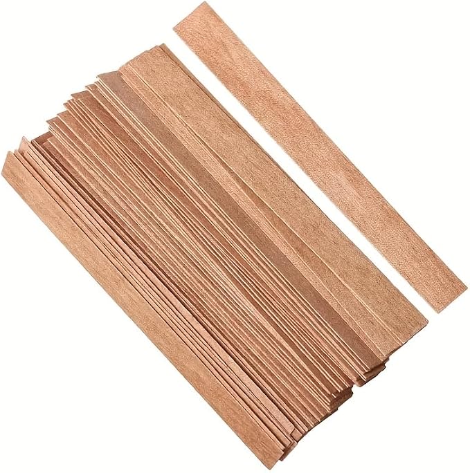 300pcs Wood Wicks for Candles Making,100pcs Wooden Candle Wicks and Base, Wick Stickers,for Soy Wax, Beeswax, Coconut Wax - DIY Candle Making Supplies for Beginners & Professionals