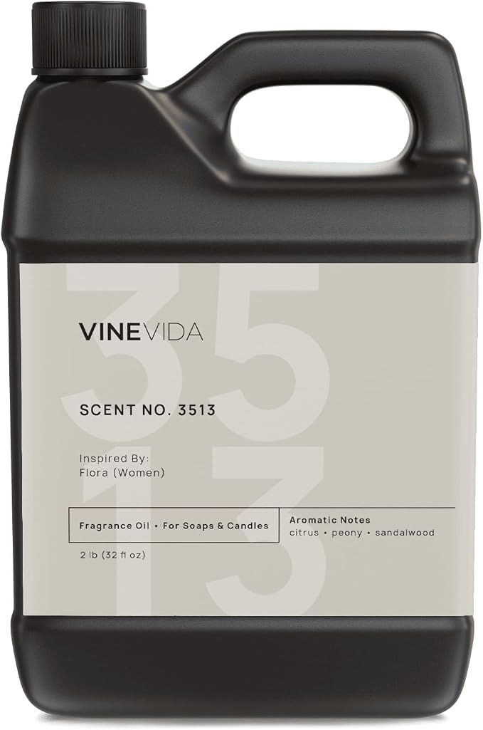 VINEVIDA Scent NO. 3513 Fragrance Oil - 32oz (2lbs) - Inspired by: Flora (Women) Fragrance Oil for Candle Making - Made in USA Candle Scents Scents for Soap Making
