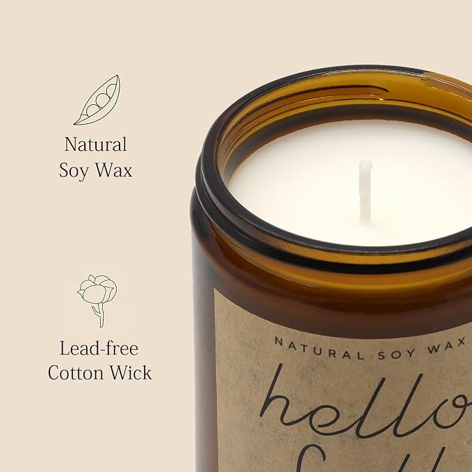 Fall Decorations for Home - Fall Candles, Gifts for Women, Natural Soy Wax Autumn Morning Scented Candles