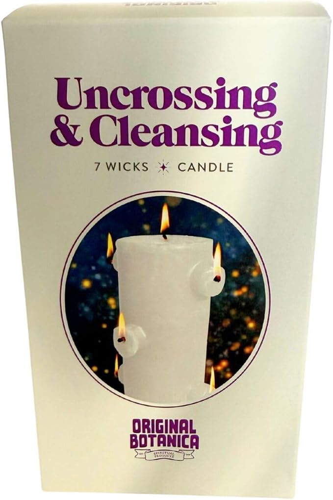 Original Botanica Uncrossing & Cleansing 7 Wicks Candle, White