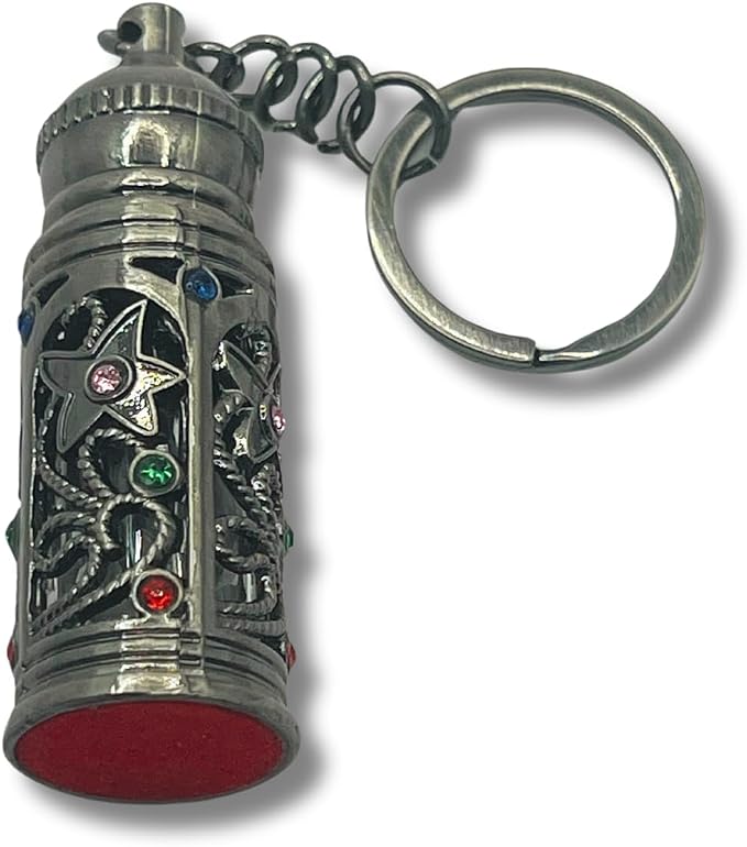 Anointing Oil Bottles 5ml- Refilable Anointing Oil Bottle Keychain - Travel Size Container with Applicator