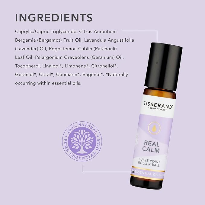 Tisserand Aromatherapy - Real Calm Pulse Point Roller Ball, 10 ml