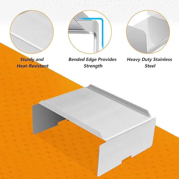 BCA012 Stainless Steel Grill Heat Baffle Diffuser Replacement Part for Traeger Pro 22 34 Series and Newer Tex,Century 22,Tex Elite,Z Grill,Camp Chef Series etc Pellet Smoker Grill Accessories