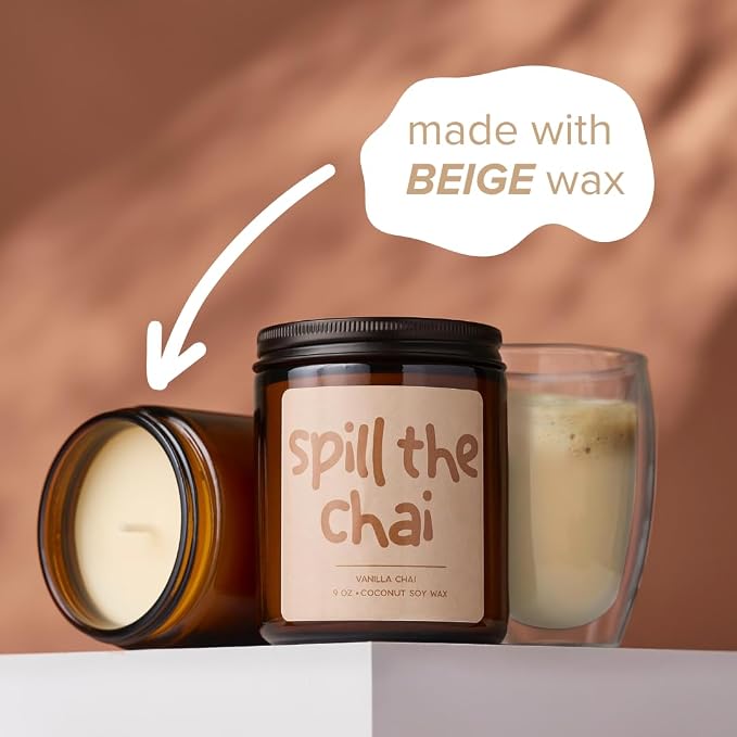 Simply Soson 9oz Fall Harvest Scented Candle, Fall Candles, Chai Scent, Gifts for Women, Men, Aromatherapy Candles, Perfect Home Decor, Ideal for Decoration, Thanksgiving Gifts Autumn, Home Decor