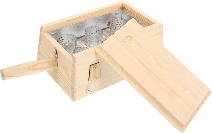 NOLITOY 4pcs Box Moxibustion Tool Moxa Box Burner Case Wooden Moxibustion Burner Portable