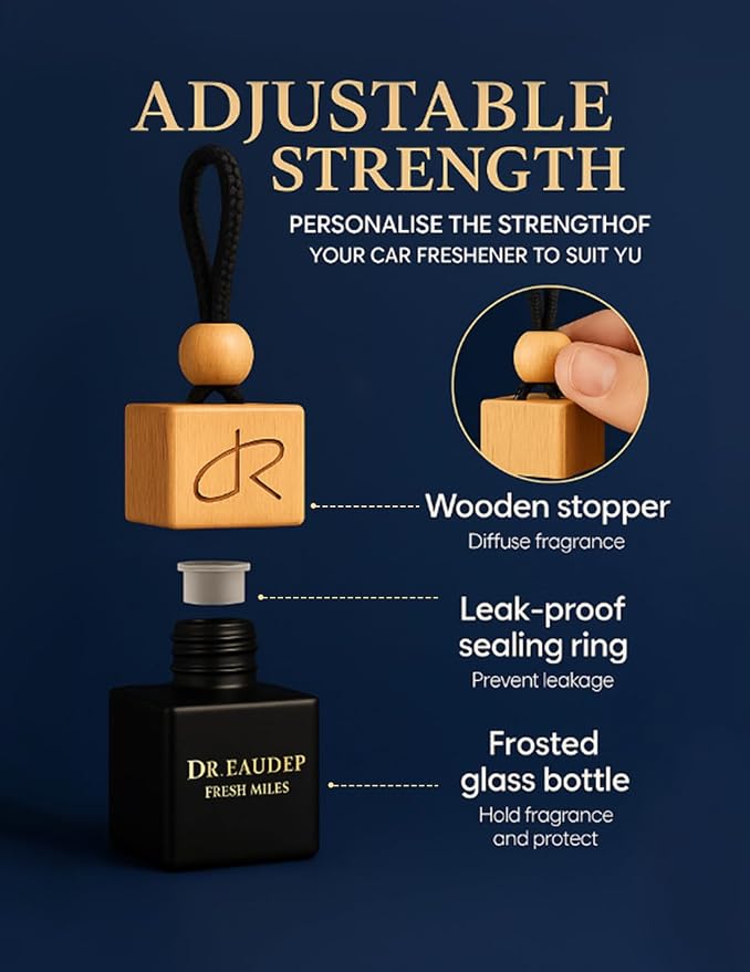 Greed Car Air Freshener — Aventos-Inspired Cologne Scent Diffuser for Cars, Refined Fragrance with Premium Essential Oils, Masculine Woody Leather Scent, Hanging Car Diffuser, Luxury Gift for Men