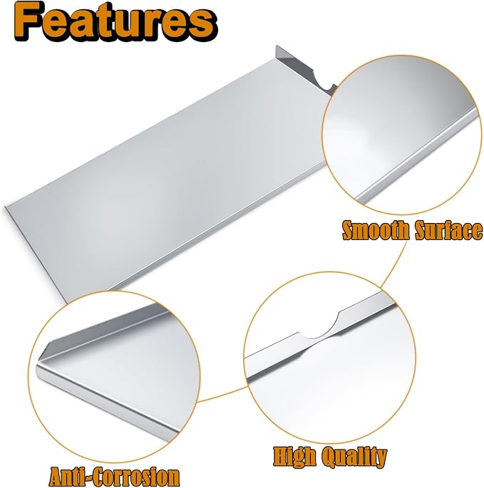 BCA288 Drip Tray Grill Replacement Parts for Traeger Select Elite TFS60LZC TFS60LZAC Drip Pan Select Pro BBQ400.03 BBQ400 TFS81PZD TFS81PZC BBQ400.04 BBQ300 Grease Drain Pan Catcher Tray Heat Baffle