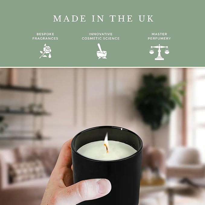 Pecksniffs Black Amber & Oud Wood Scented Candle | 1 Wick, 184g/6.49oz