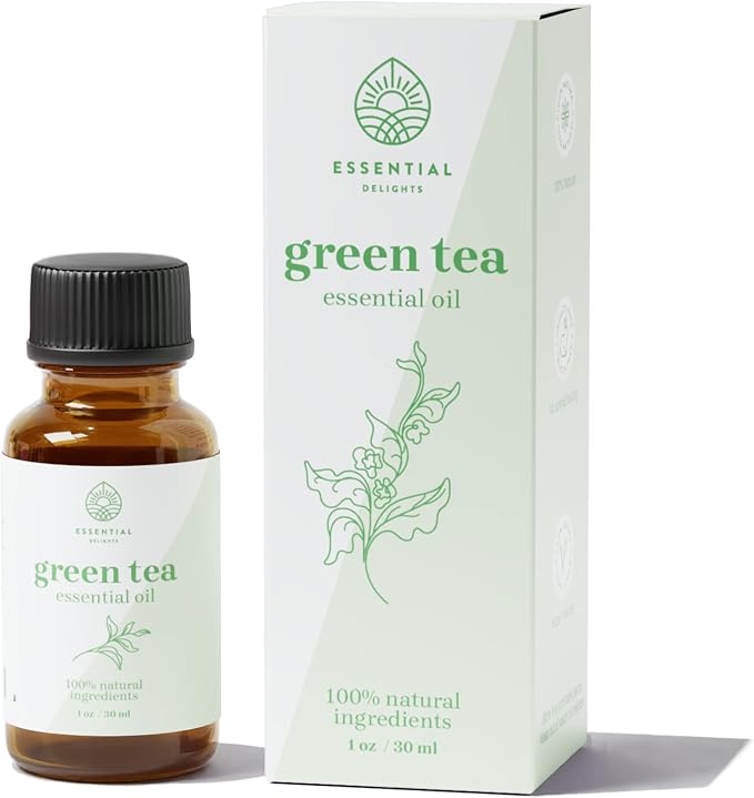 Green Tea Oil by Essential Delights | Premium Aromatic Oil for Diffusers, DIY Projects, Candle Making, Soap Making & Home Fragrance | 1 oz.
