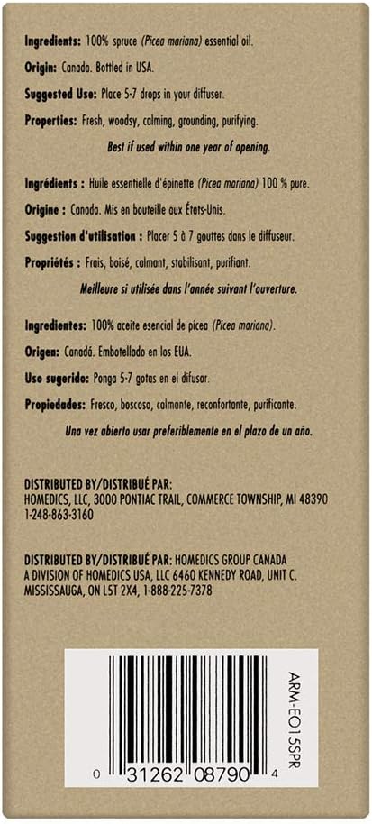 Ellia Spruce Diffuser Essential Oil | 15ml, 100% Pure, Therapeutic Grade