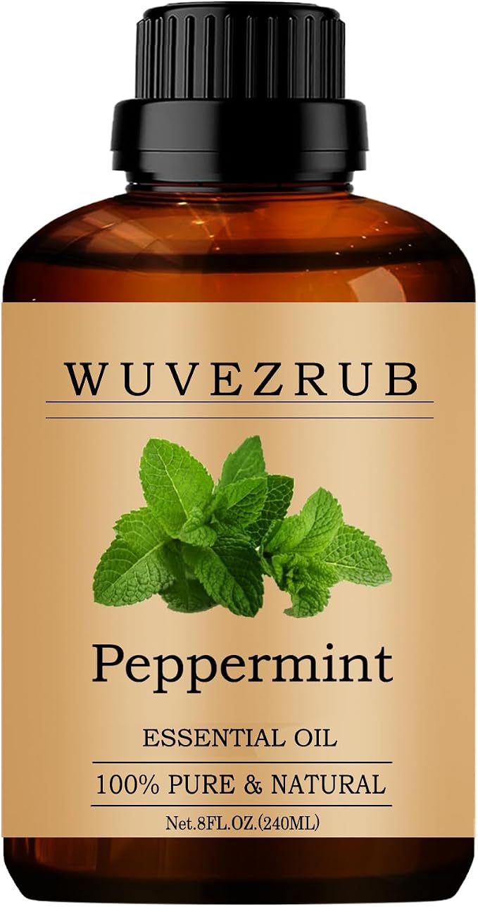 Peppermint Essential Oils, 240ML Pure and Natural Essential Oil for Aromatherapy Diffuser - Peppermint /8 Fl Oz